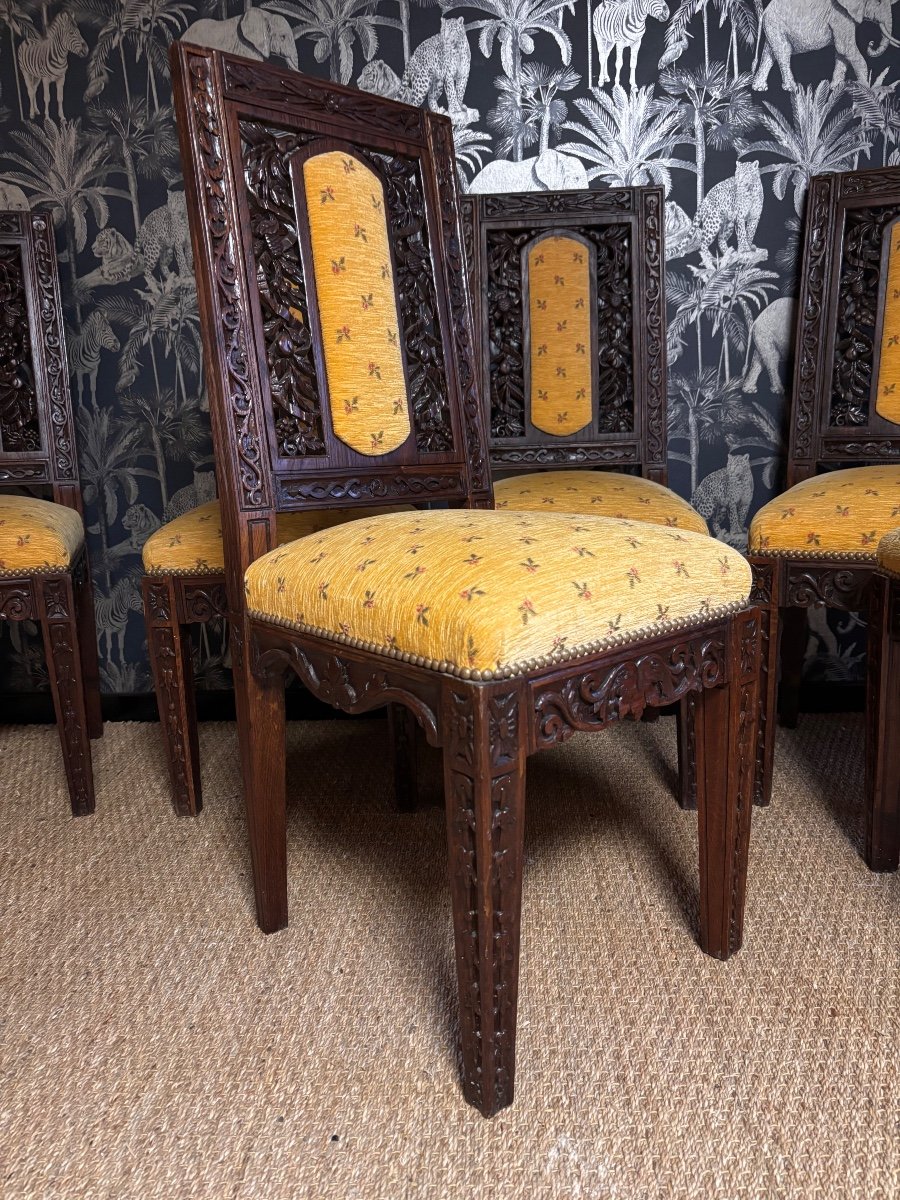 Suite De 8 Chaises Style Louis XVI XIX Eme -photo-7