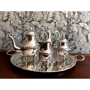 Louis XV Style Silver Metal Tea And Coffee Service 
