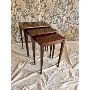 Louis XVI Style Mahogany Nesting Tables 1940