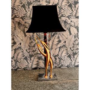 Lampe Bronze Par Lanciotto Galeotti 1970