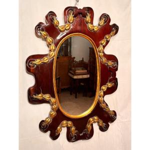 Baroque Mahogany Mirror 1950