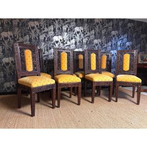 Suite De 8 Chaises Style Louis XVI XIX Eme 