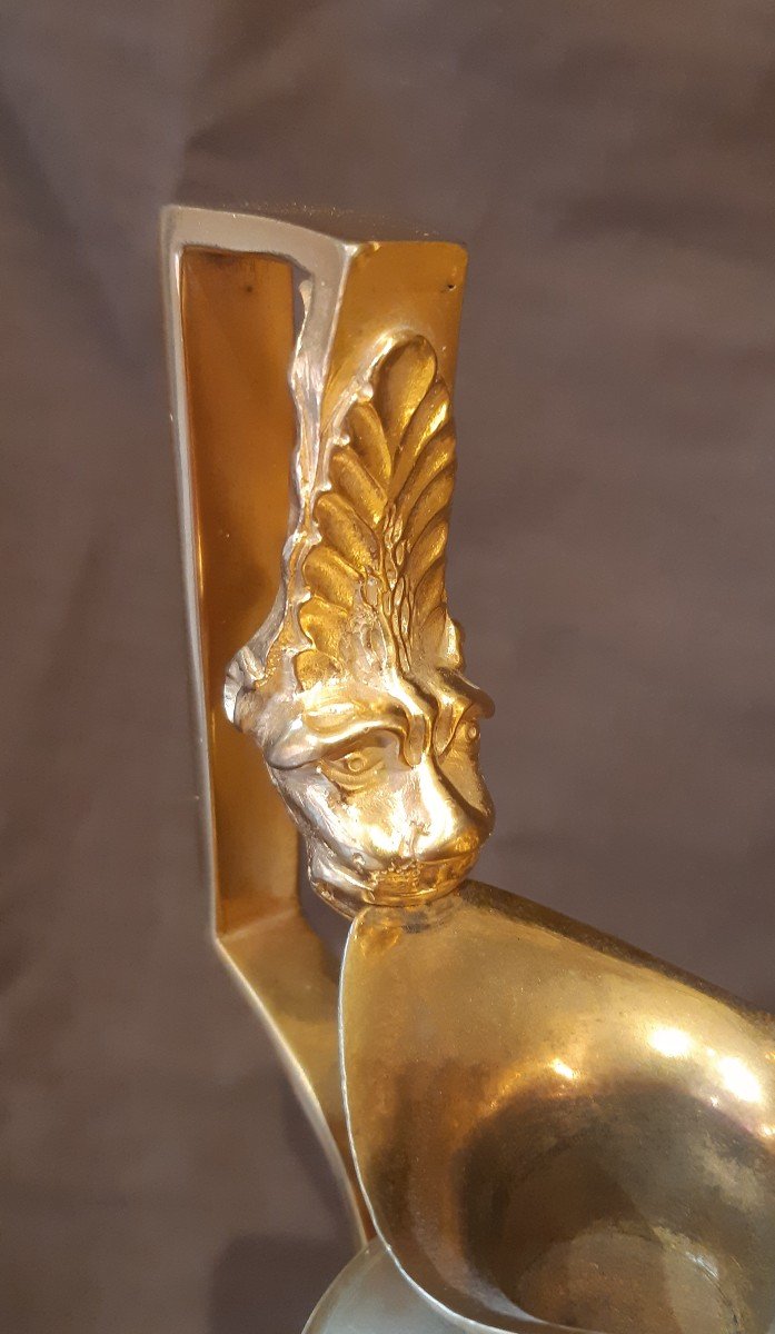 paire d'aiguières en bronze doré d'époque Empire-photo-2