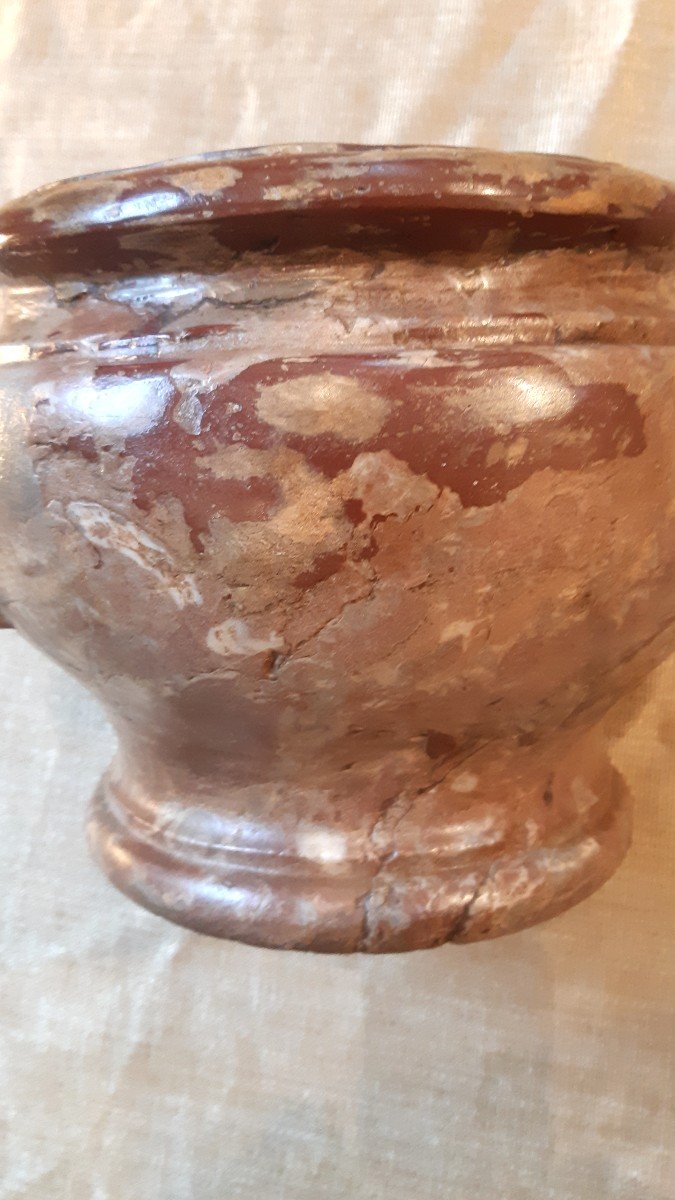 Large Marble Mortar From The Louis XIV Period-photo-3