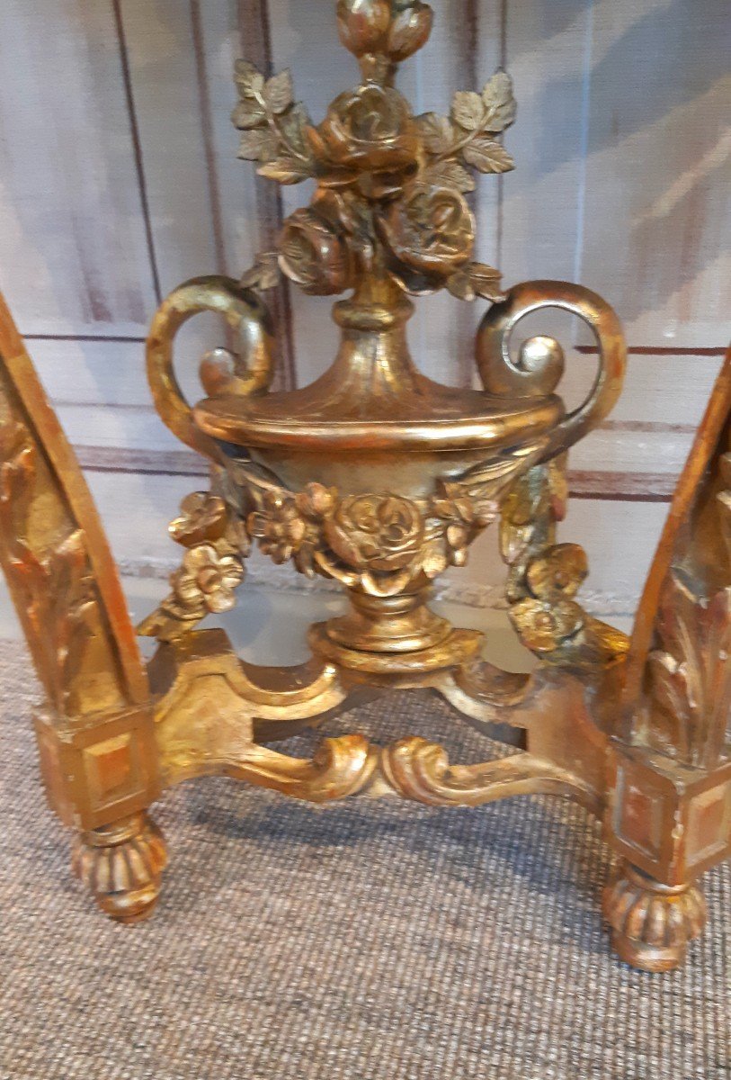 Louis XV-louis XVI Transition Period Gilded Wood Console-photo-3