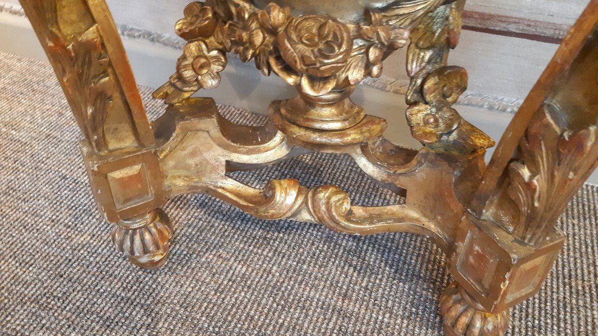 Louis XV-louis XVI Transition Period Gilded Wood Console-photo-3