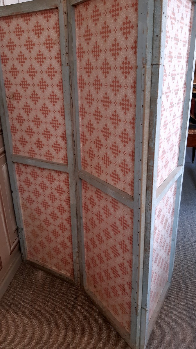 Early 19th Century Four-leaf Wallpaper Screen-photo-4