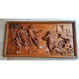 Carved Panel With A Mythological Subject From The Beginning Of The 18th Century