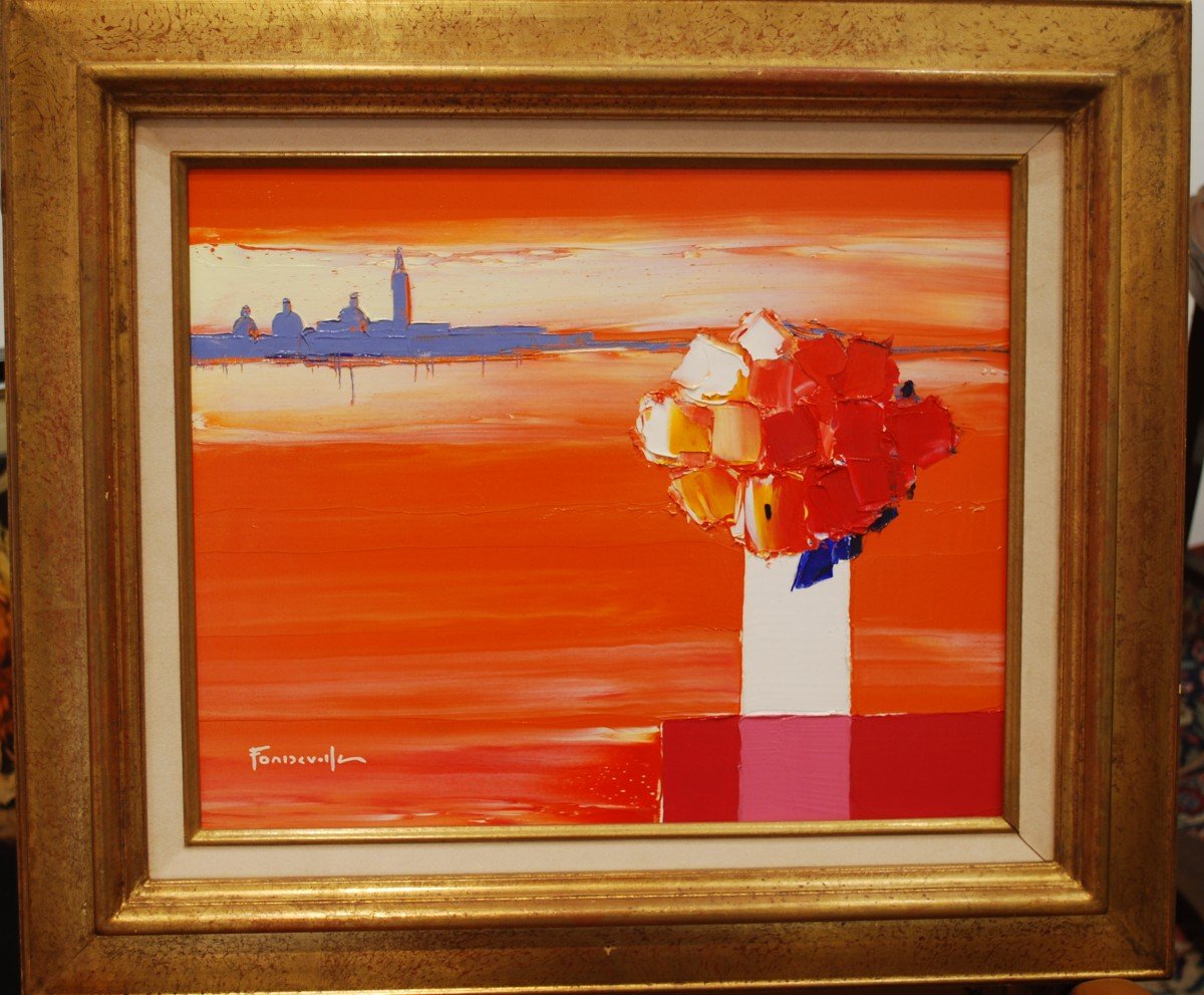 Oil On Canvas “souvenirs” By Guy Fontdeville-photo-2