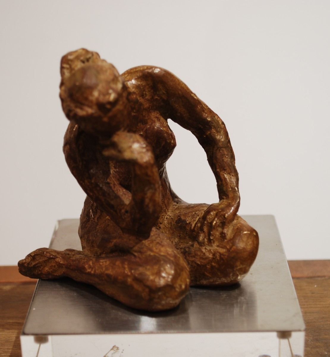 Bronze Sculpture Of A Dreamy Young Woman By Madeleine Tézenas Du Montcel-photo-2