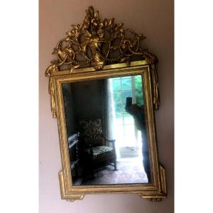 Miroir D’époque Louis XVl en bois doré 
