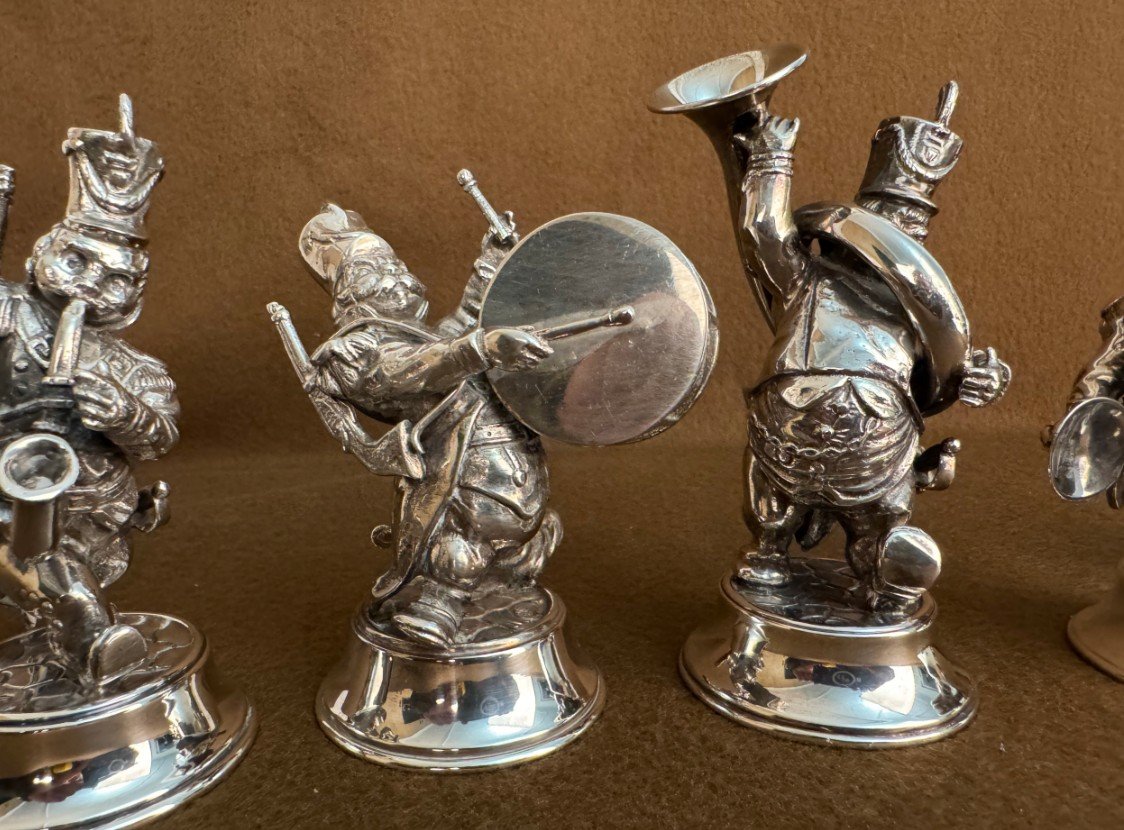 Silver Figurines 5 Pieces-photo-4