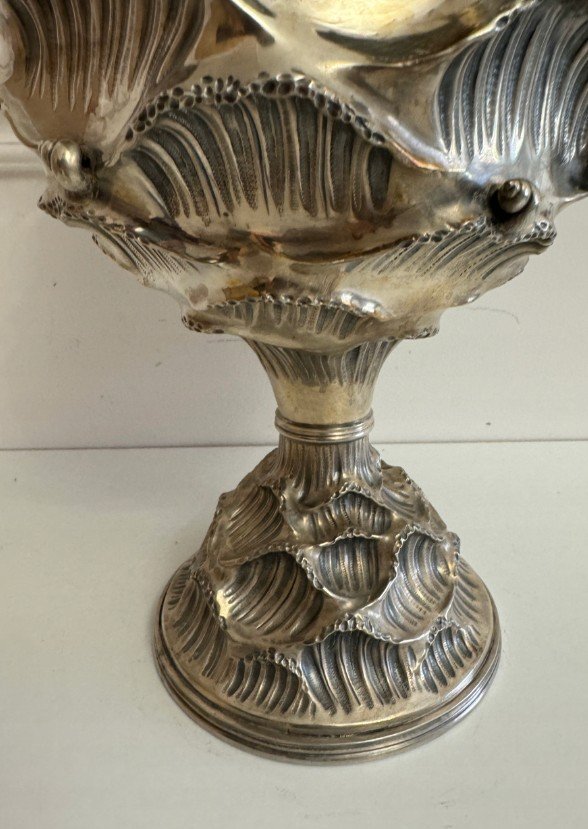 Vase En Argent Avec Tritons 2,35 Kg d'Argent-photo-4