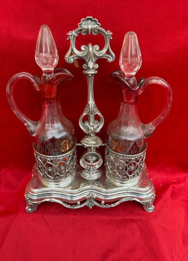 Carafe à Huile Vinaigre Argent 