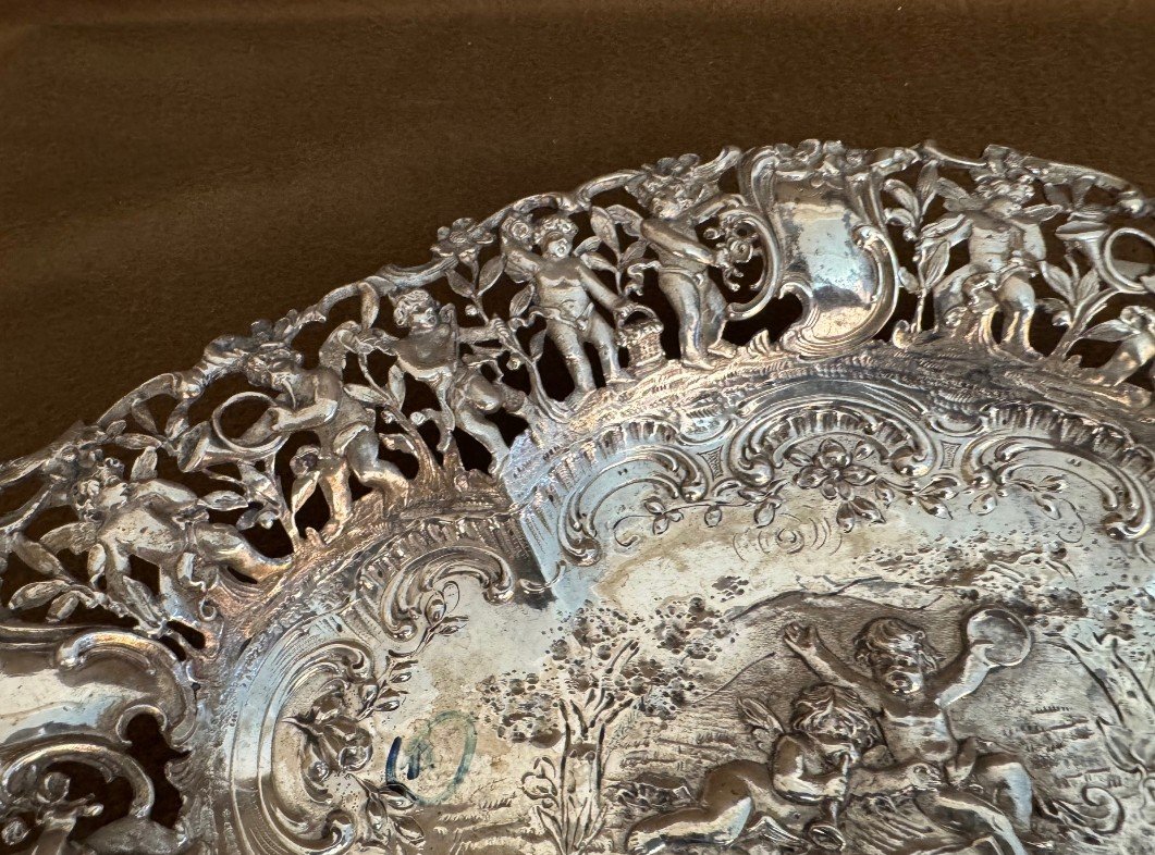 Pattern With Cherub Angels In Silver! 626 G 1890-photo-1