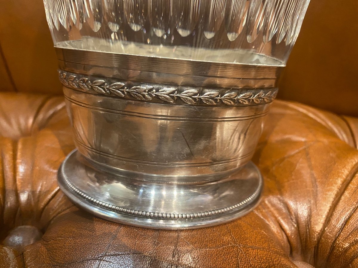 Baccarat Crystal Vase Mounted On Silver-photo-2