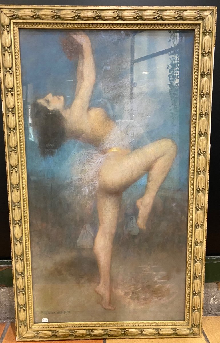 Pastel, Opera Dancer By Pierre Carrier -belleuse