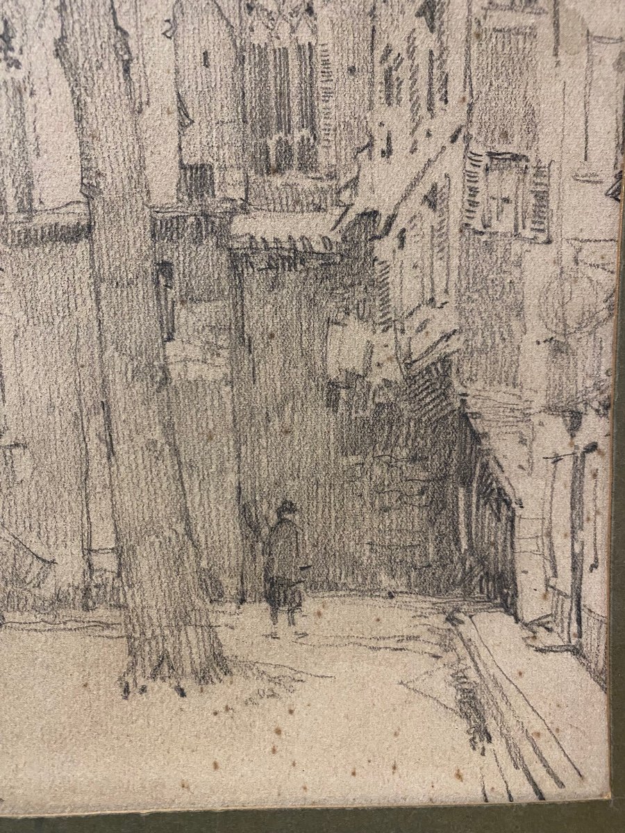 Drawing, Place St Didier In Avignon By A.drouot-photo-3