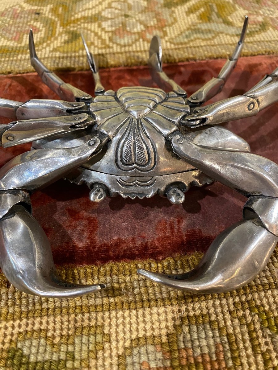 Articulated Crab In Sterling Silver-photo-3