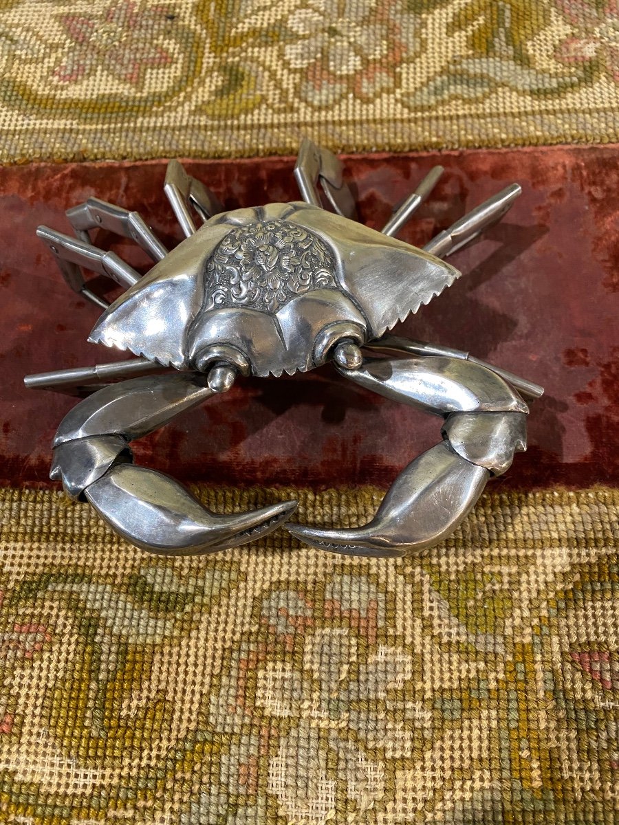 Articulated Crab In Sterling Silver