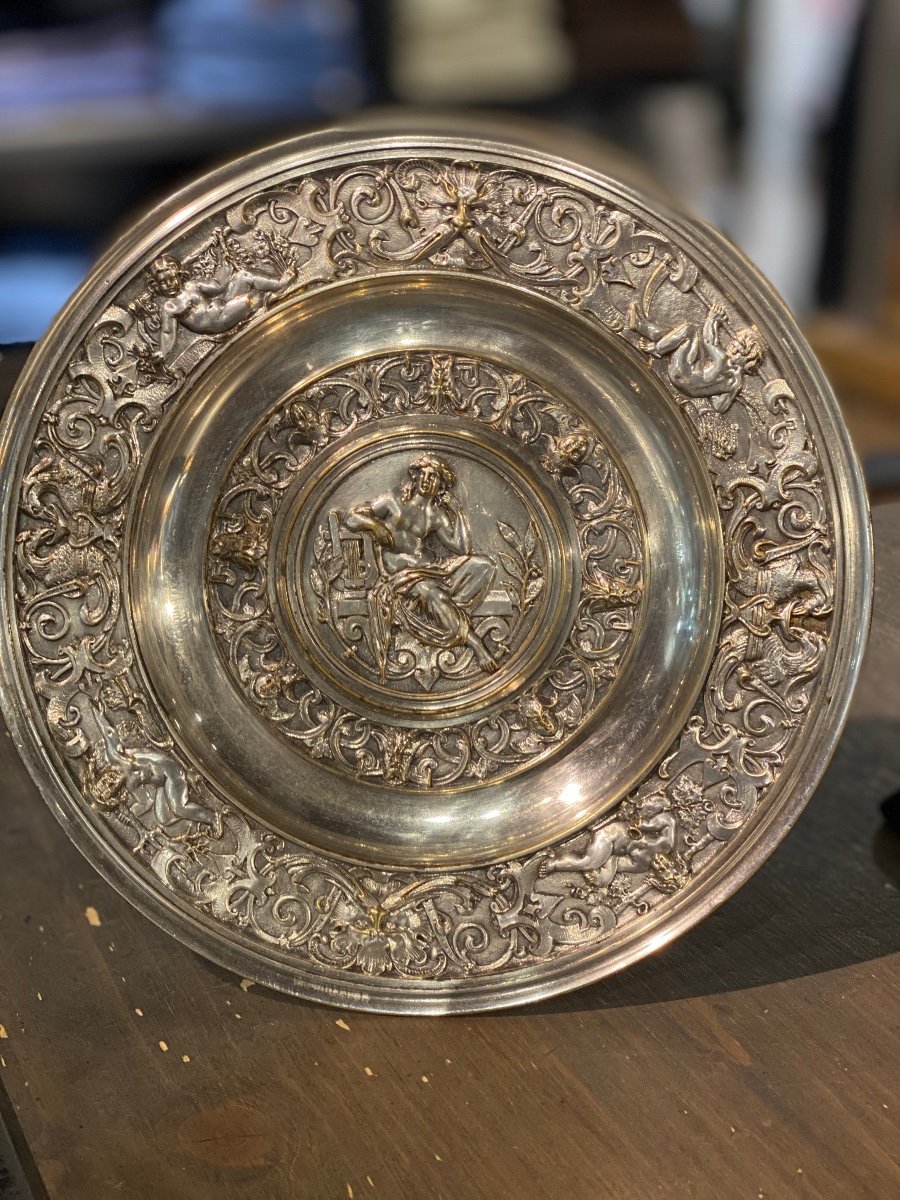 Cup, Silver Bronze Tray, Napoleon III-photo-3