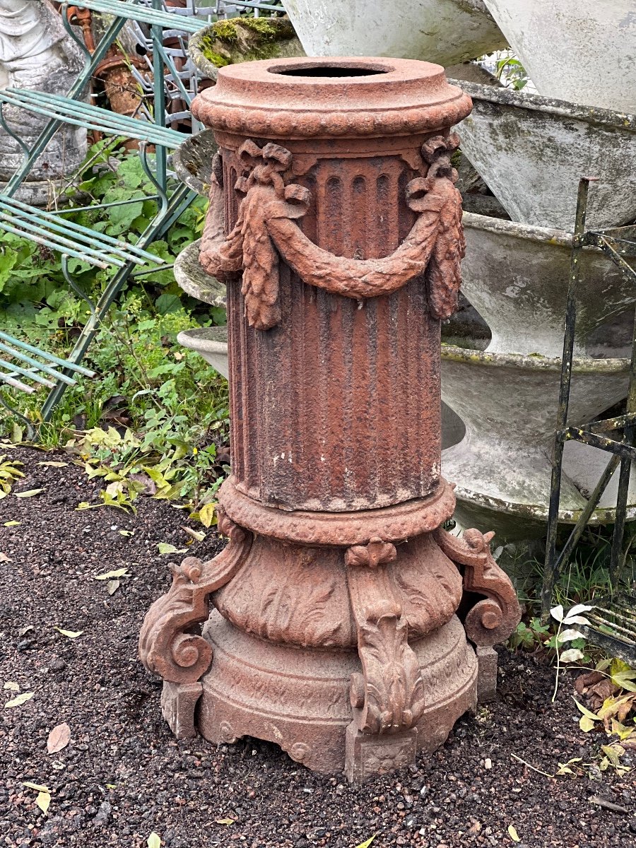 Ancien Socle Fonte Louis XVI