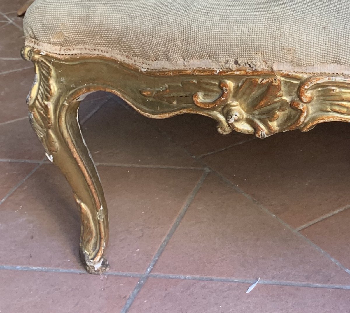 XVIIIsec Gilded Piedmontese Armchair.-photo-5