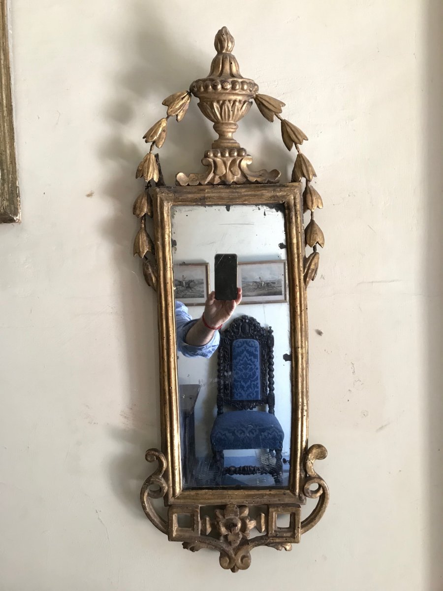 Small Tuscan Mirror From The Eighteenth Century.-photo-2