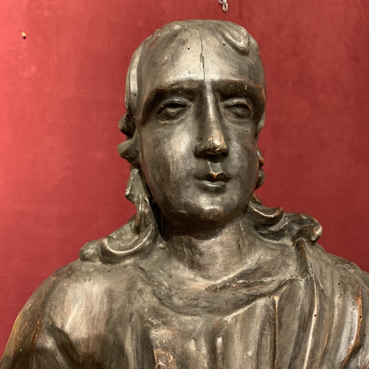 Bust In Silver Wood. XVIII Century-photo-2