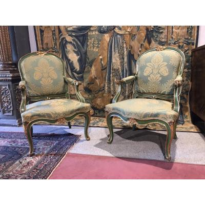 Pair Of Venetian Armchairs.