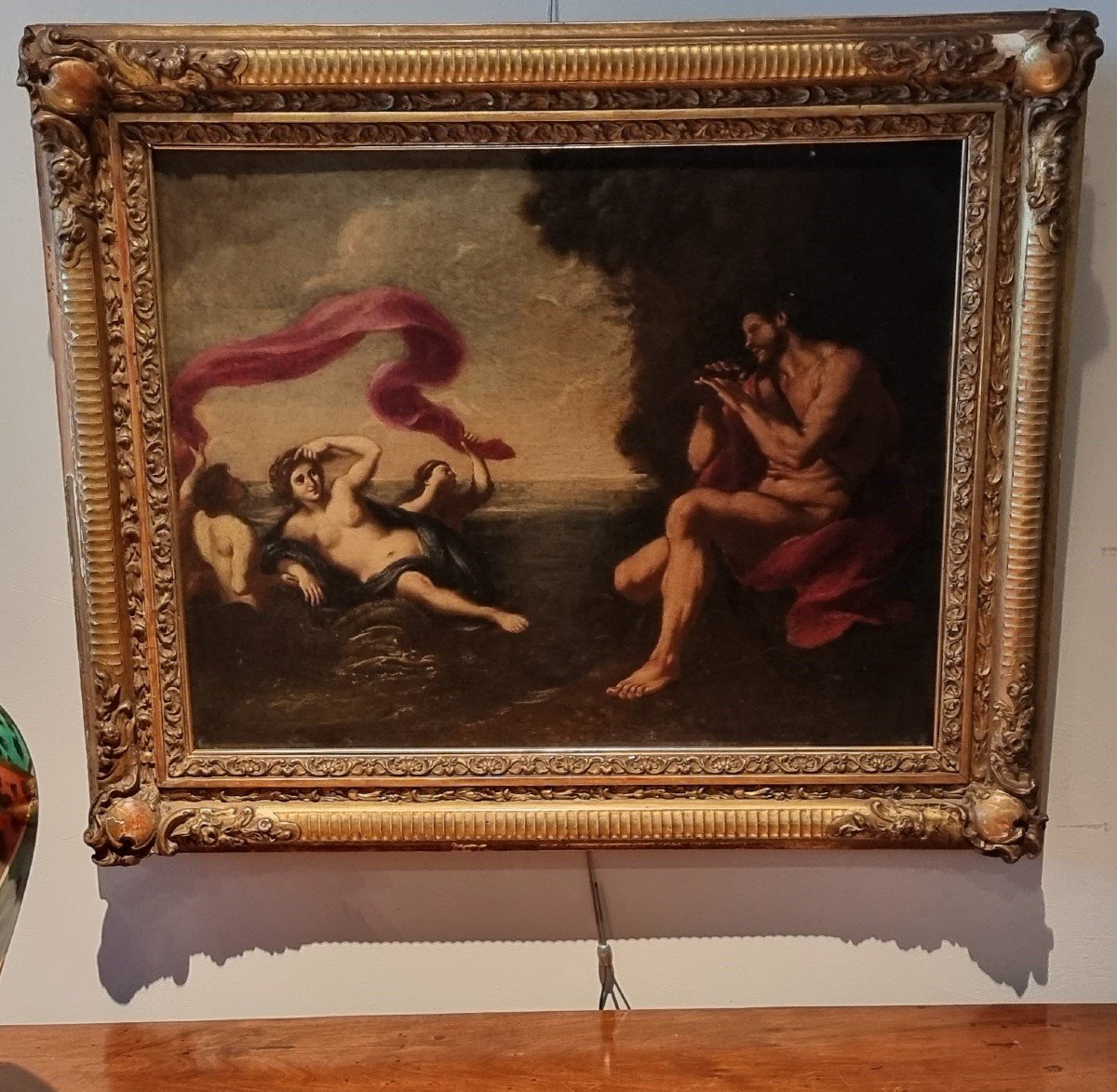 Huile Sur Toile Représentant Une Scène Mythologique, Epoque '700