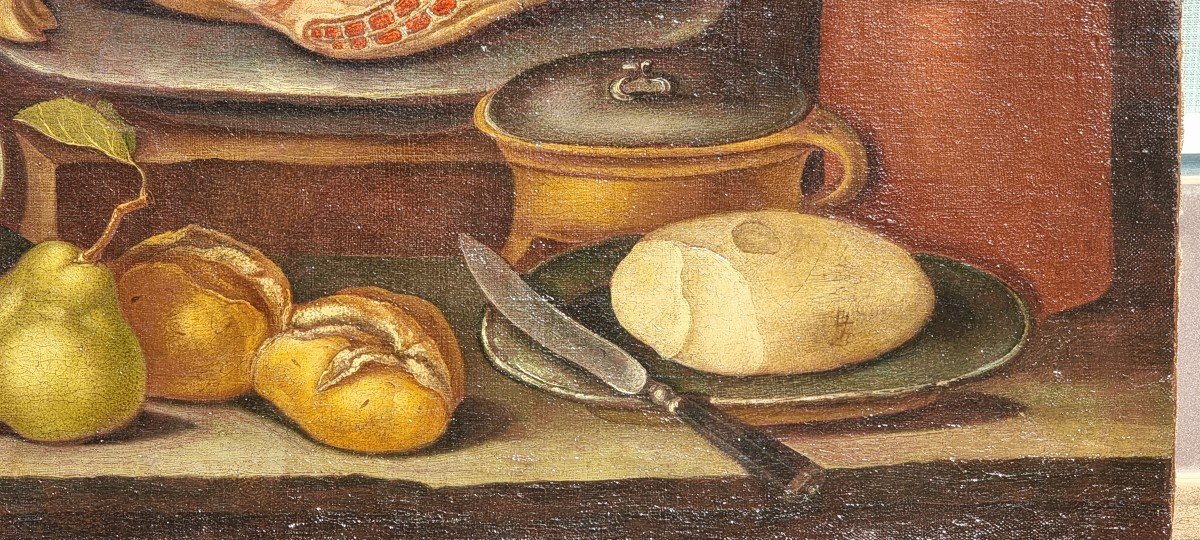 Still Life, Oil On Canvas, 18th Century-photo-3