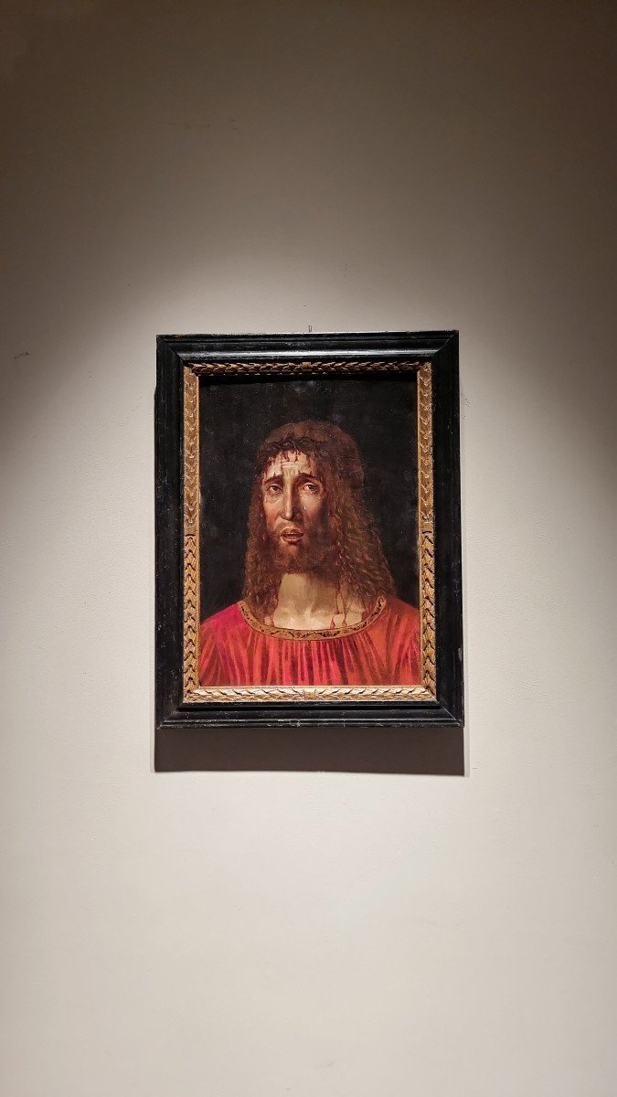 Ecce Homo, Huile Sur Panneau De Noyer, XVIe Siècle-photo-2