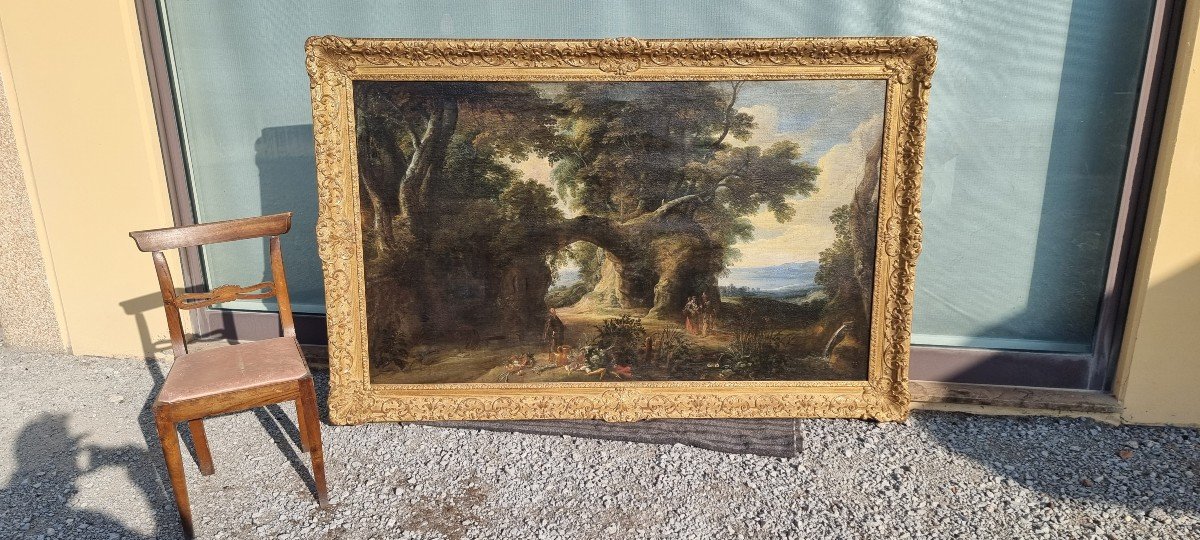 Landscape, Oil On Canvas, 18th Century