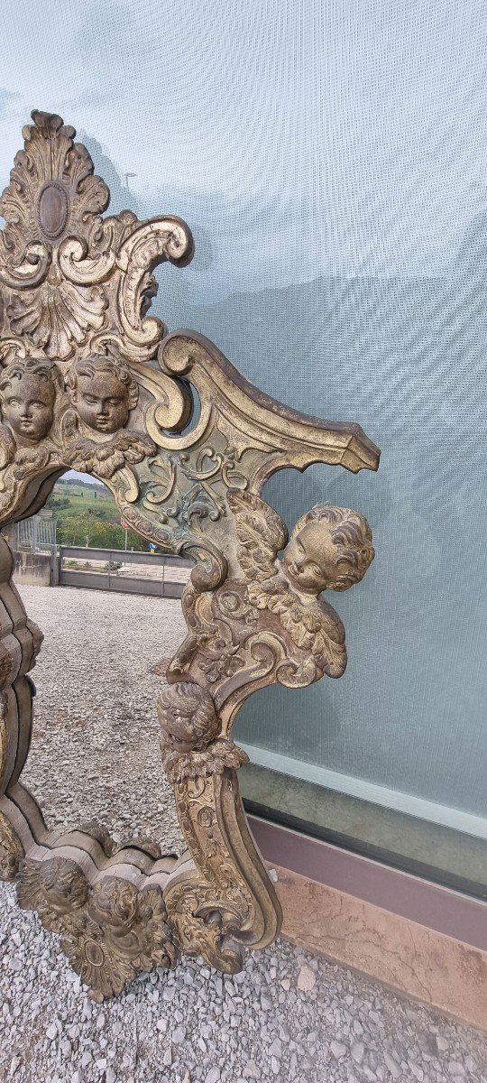 18th Century Mirror, Silver Laminate-photo-4