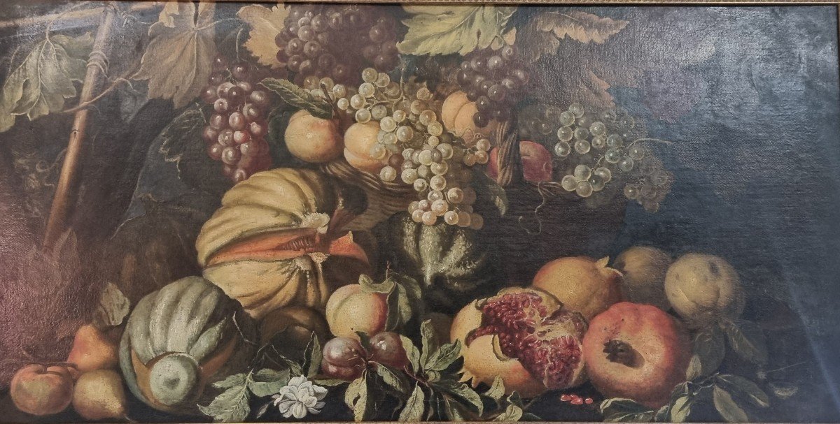 Nature Morte, Huile Sur Toile, XVIIe Siècle-photo-3