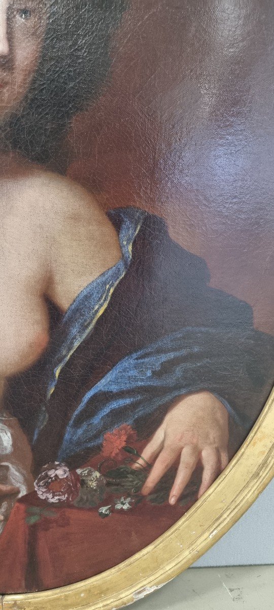 Nude Woman, Oil On Canvas, 17th Century-photo-2