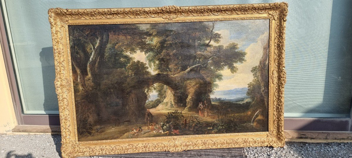 Landscape, Oil On Canvas, 18th Century-photo-4