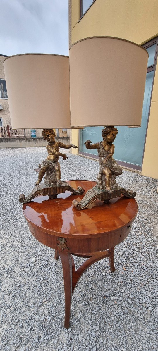 Pair Of Putti Lamp Sockets (male/female)