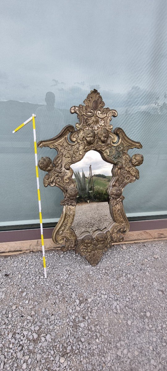 18th Century Mirror, Silver Laminate-photo-2