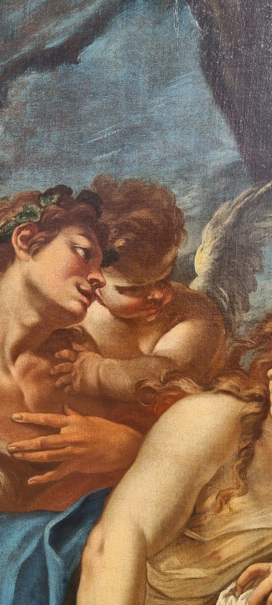 Scène Mythologique, Huile Sur Toile Ovale, Fin XVIIe-début XVIIIe Siècle-photo-4