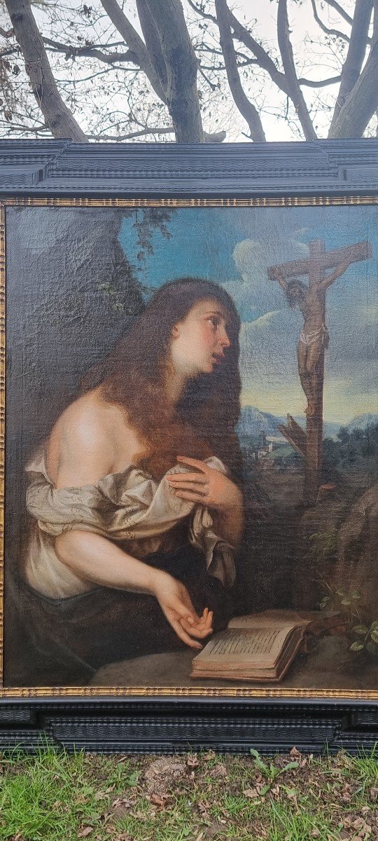 Maddalena, Huile Sur Toile, XVIIe Siècle-photo-4