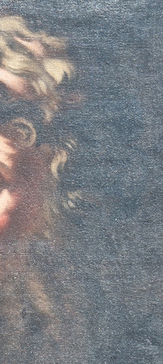 Huile Sur Toile Représentant Le Visage d'Un Homme âgé, XVIIe Siècle-photo-2