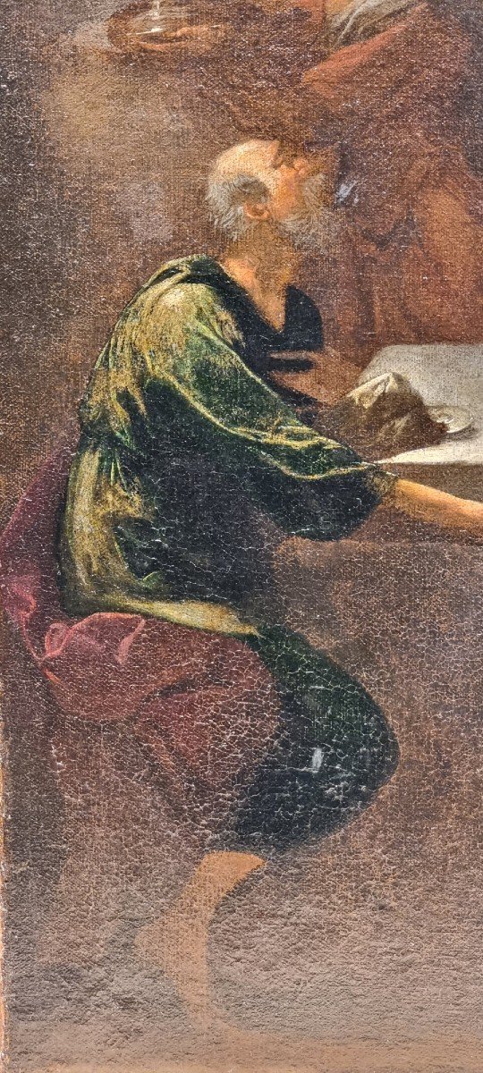 Scène Religieuse, Huile Sur Toile, XVIIe Siècle-photo-3