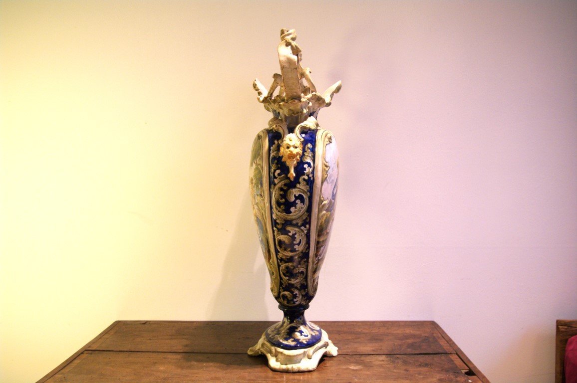 Large Pottery In Neapolitan Majolica-photo-1