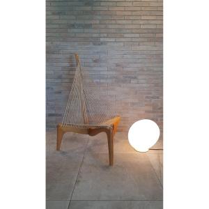 60s/70s Armchair In Beech And Rope