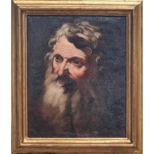 Portrait d'Un Homme âgé, Huile Sur Toile, XVIIe Siècle