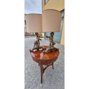 Pair Of Putti Lamp Sockets (male/female)