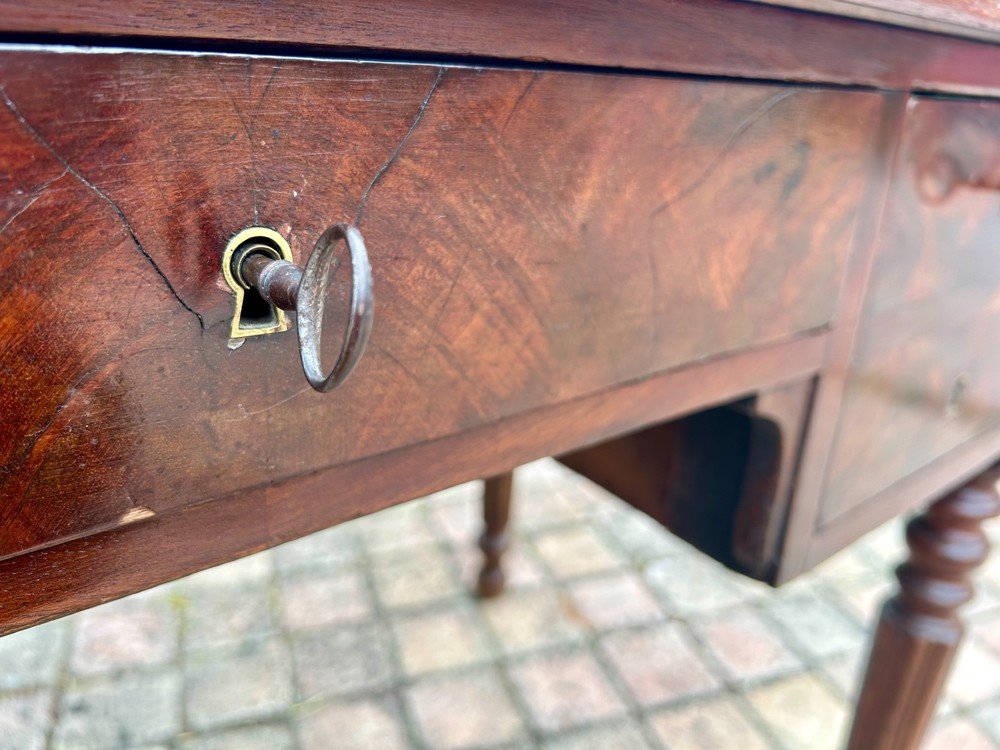 Napoleon III Desk With Tier Mahogany -photo-5