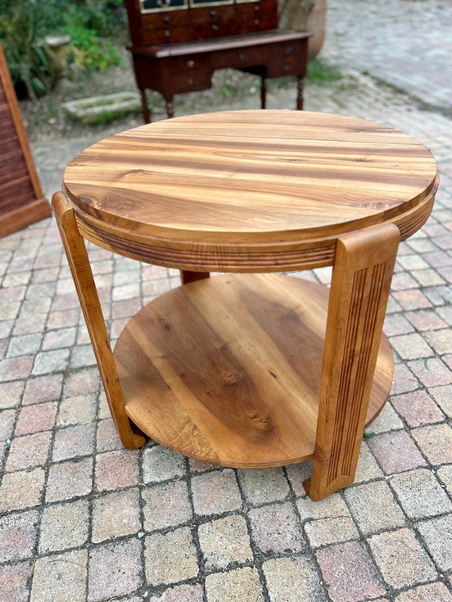 Large Art Deco Walnut Gueridon 1920